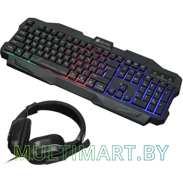 Комплект клавиатура + мышь с ковриком + наушники Oklick HS-HKM200G Hades картинка 3